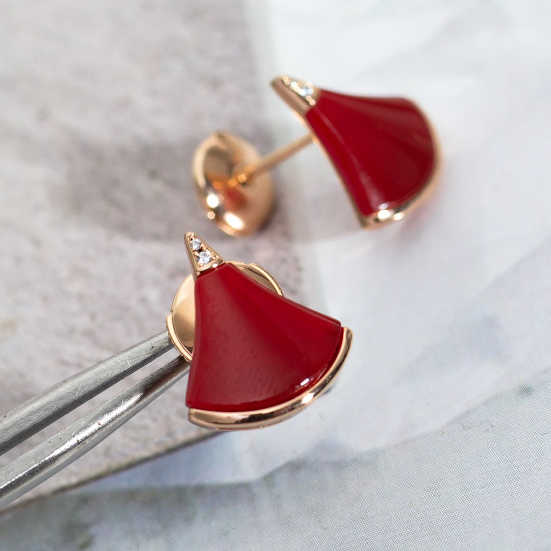 [✨ROSE✨]DIVAS DREAM EARRINGS PINK GOLD