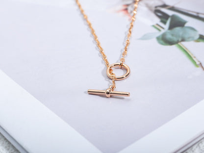 [✨ROSE✨]ECHAPPEE NECKLACE PINK GOLD