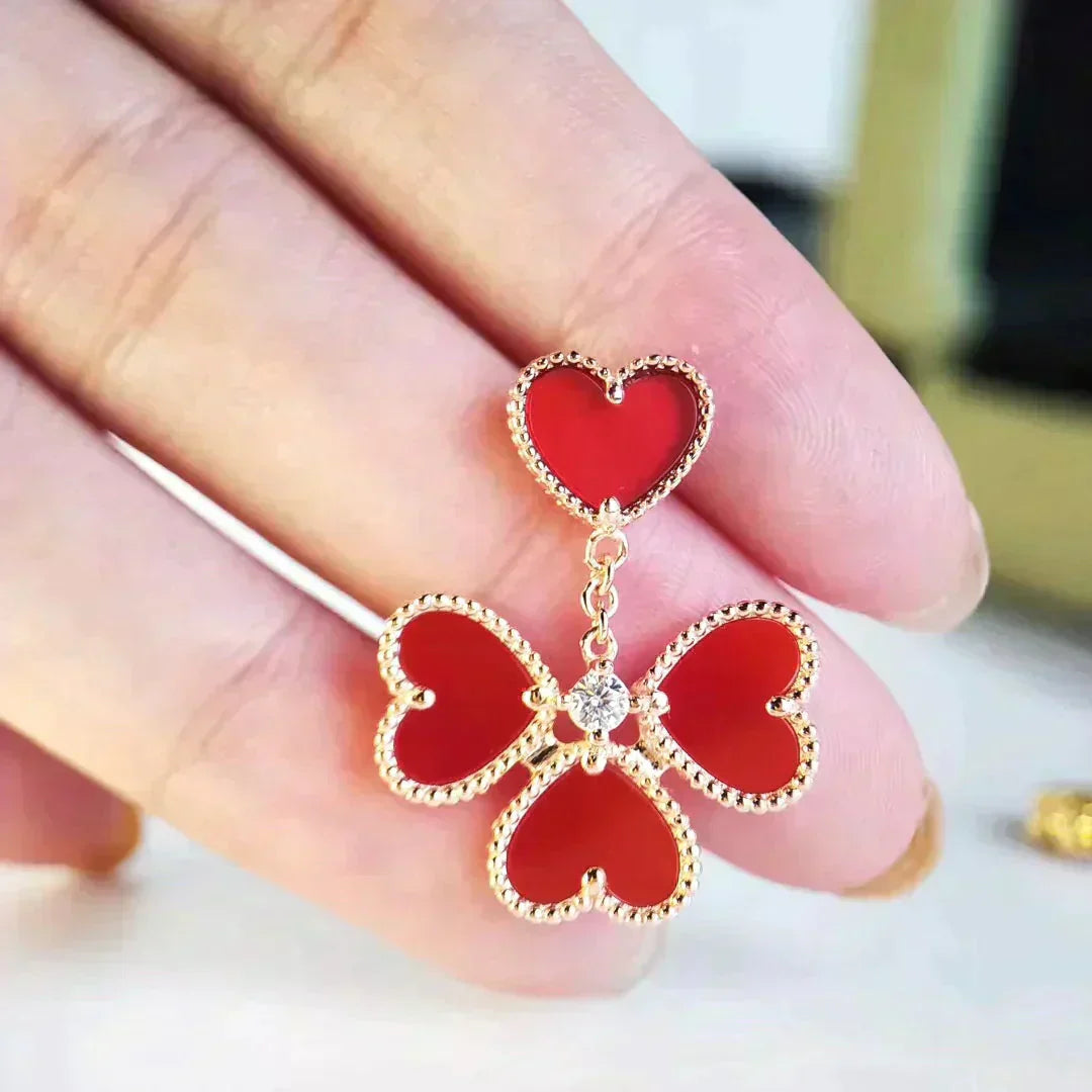 [✨ROSE✨]SWEET CLOVER CARNELIAN EARRINGS
