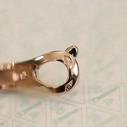 [✨ROSE✨]CLOVER MEDIUM 1 MOTIFS FUll DIAMOND EARRINGS