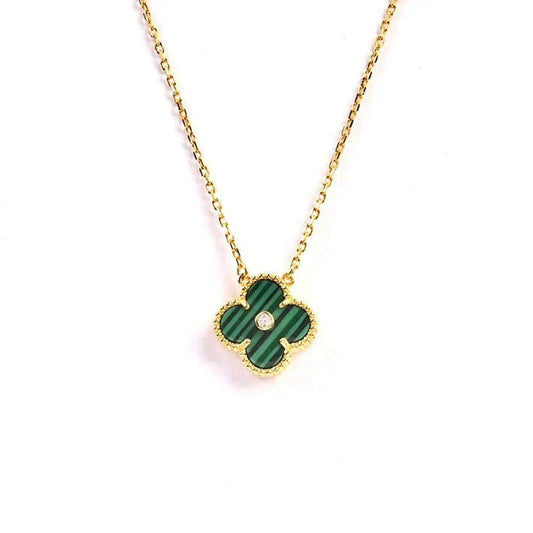 [✨ROSE✨]CLOVER 15MM DIAMOND TURQUOISE NECKLACE