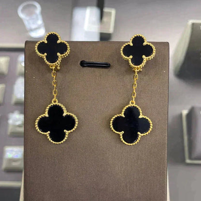 [✨ROSE✨]CLOVER 2 MOTIFS  EARRINGS (MULTIPLE CHOICESC