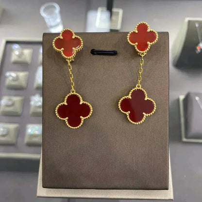 [✨ROSE✨]CLOVER 2 MOTIFS  EARRINGS (MULTIPLE CHOICESC