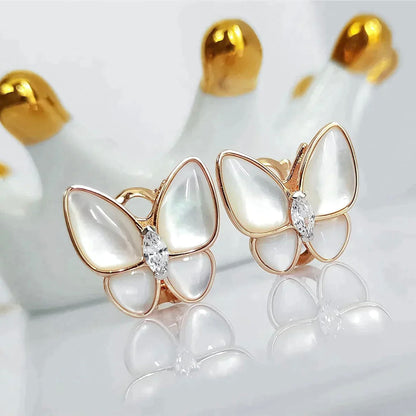 [✨ROSE✨]BUTTERFLY MOP DIAMOND EARRINGS