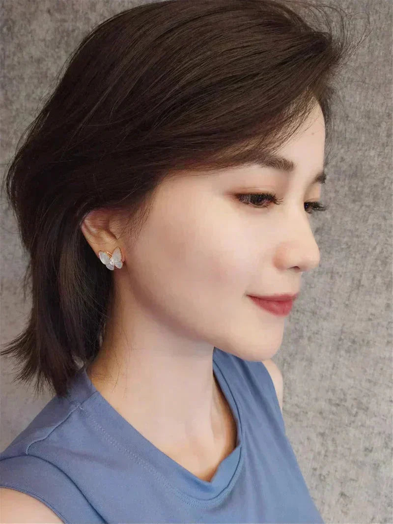 [✨ROSE✨]BUTTERFLY MOP DIAMOND EARRINGS