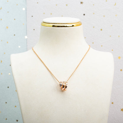 [✨ROSE✨]SERPENTI PINK GOLD NECKLACE DIAMOND