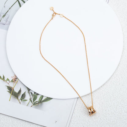 [✨ROSE✨]SERPENTI PINK GOLD NECKLACE DIAMOND