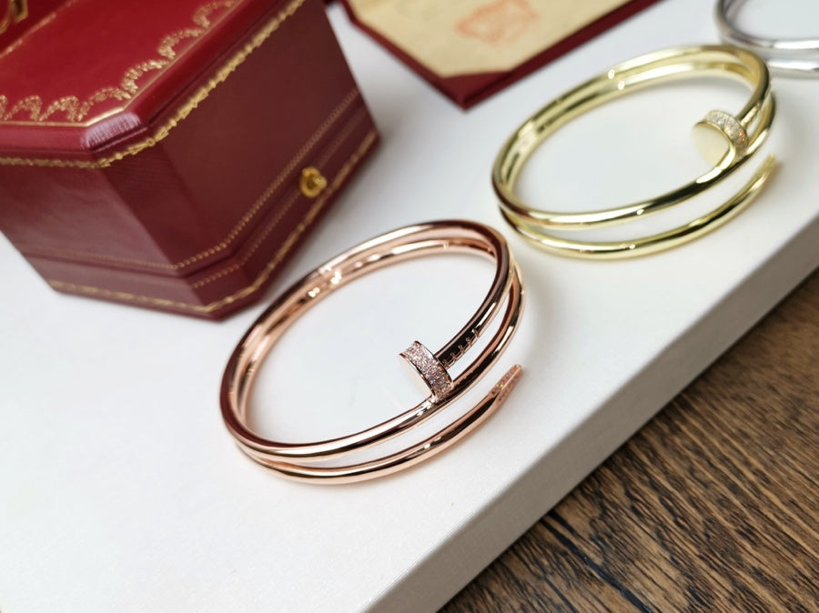 [✨ROSE✨]JUSTE BRACELET 3.5MM DOUBLE ROW DIAMOND