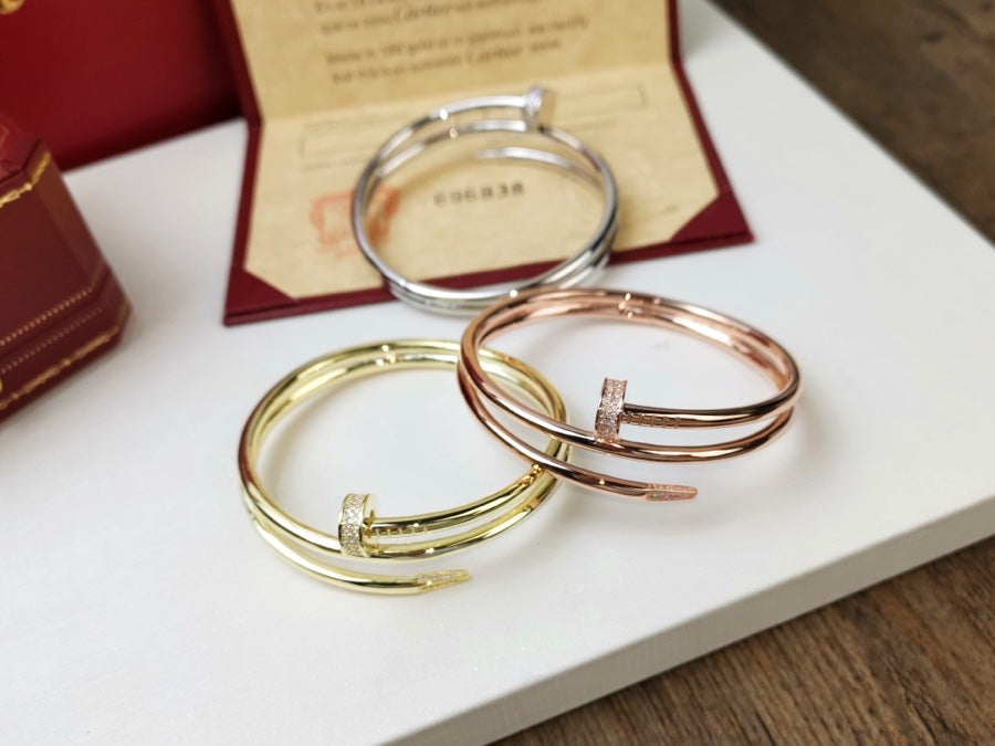 [✨ROSE✨]JUSTE BRACELET 3.5MM DOUBLE ROW DIAMOND