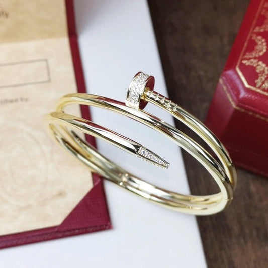 [✨ROSE✨]JUSTE BRACELET 3.5MM DOUBLE ROW DIAMOND