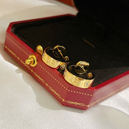 [✨ROSE✨]LOVE EARRINGS 5.7MM 2 DIAMONDS