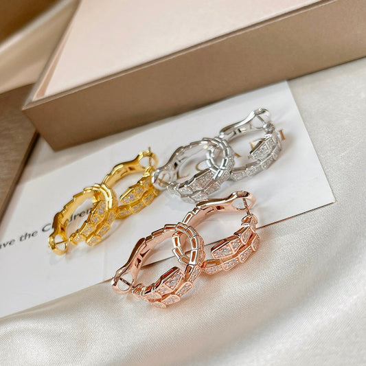 [✨ROSE✨]SERPENTI EARRINGS DIAMOND
