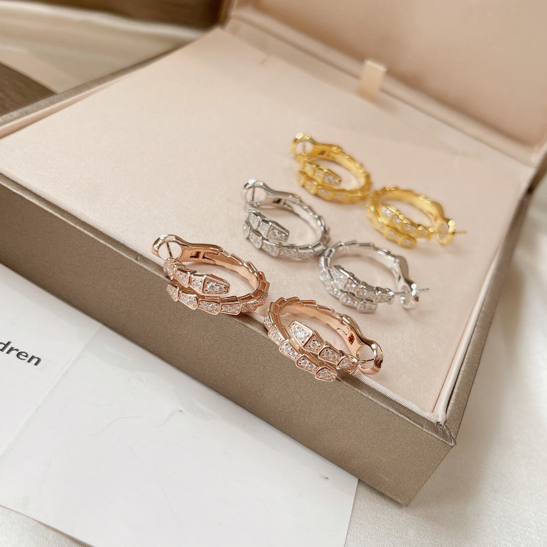 [✨ROSE✨]SERPENTI EARRINGS DIAMOND