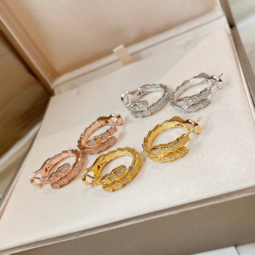 [✨ROSE✨]SERPENTI EARRINGS DIAMOND