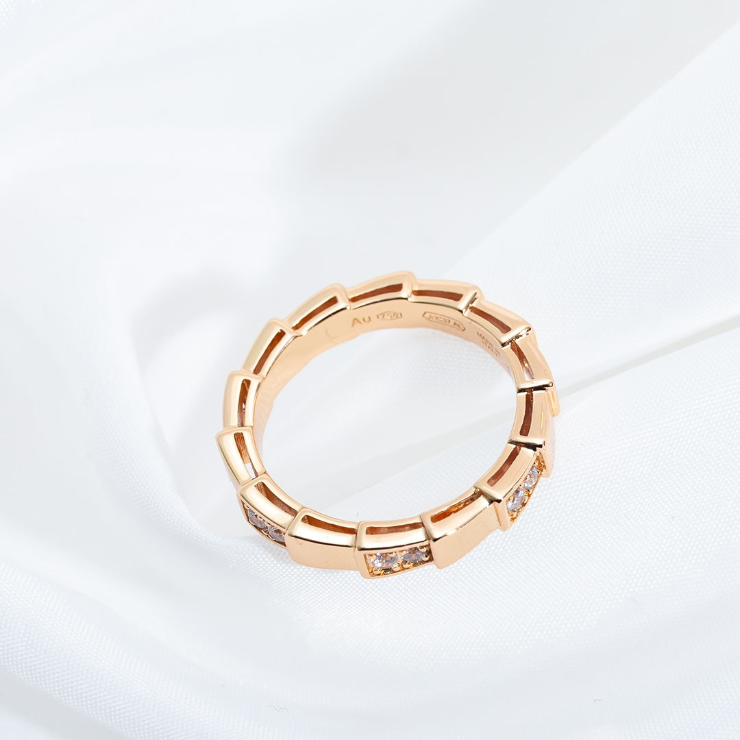 [✨ROSE✨]SERPENTI RING PINK GOLD  3MM
