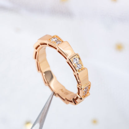 [✨ROSE✨]SERPENTI RING PINK GOLD  3MM