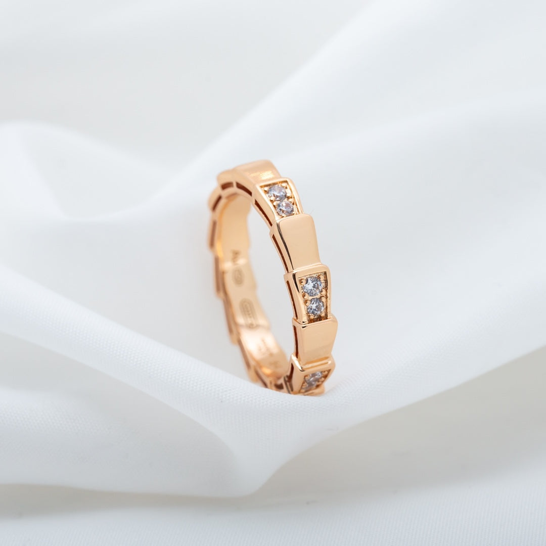 [✨ROSE✨]SERPENTI RING PINK GOLD  3MM