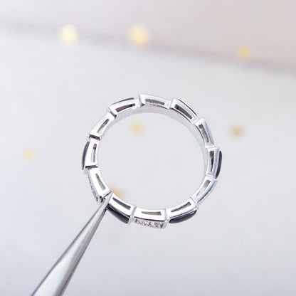 [✨ROSE✨]SERPENTI RING SILVER  DIAMOND BLACK MOP 3MM