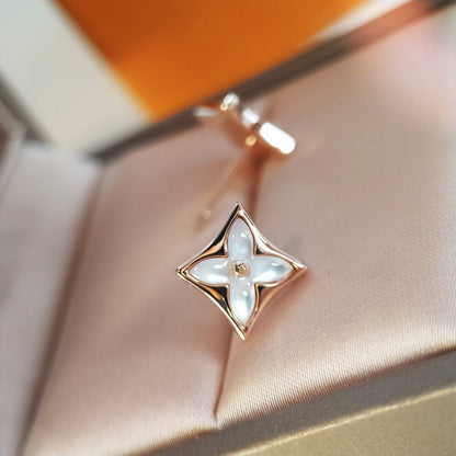 [✨ROSE✨]STAR MOP PINK GOLD EARRINGS