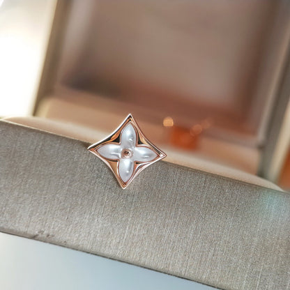 [✨ROSE✨]STAR MOP PINK GOLD EARRINGS