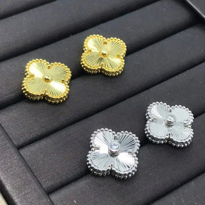 [✨ROSE✨]CLOVER MINI 9.5MM LASER EARRINGS