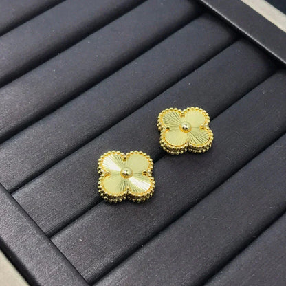 [✨ROSE✨]CLOVER MINI 9.5MM LASER EARRINGS