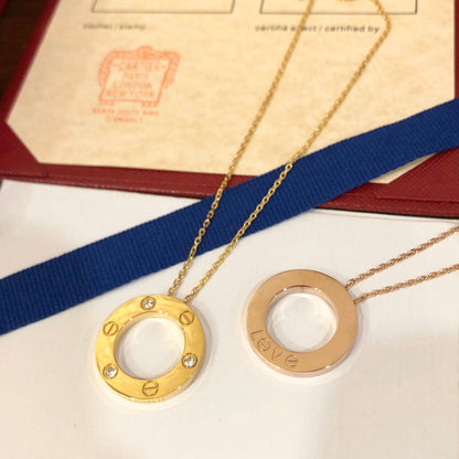 [✨ROSE✨]LOVE NECKLACE 16MM 3 DIAMONDS