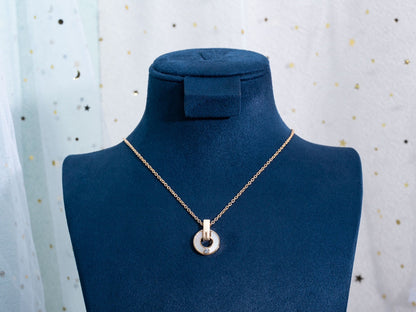 [✨ROSE✨]GARI NECKLACE PINK GOLD MOP