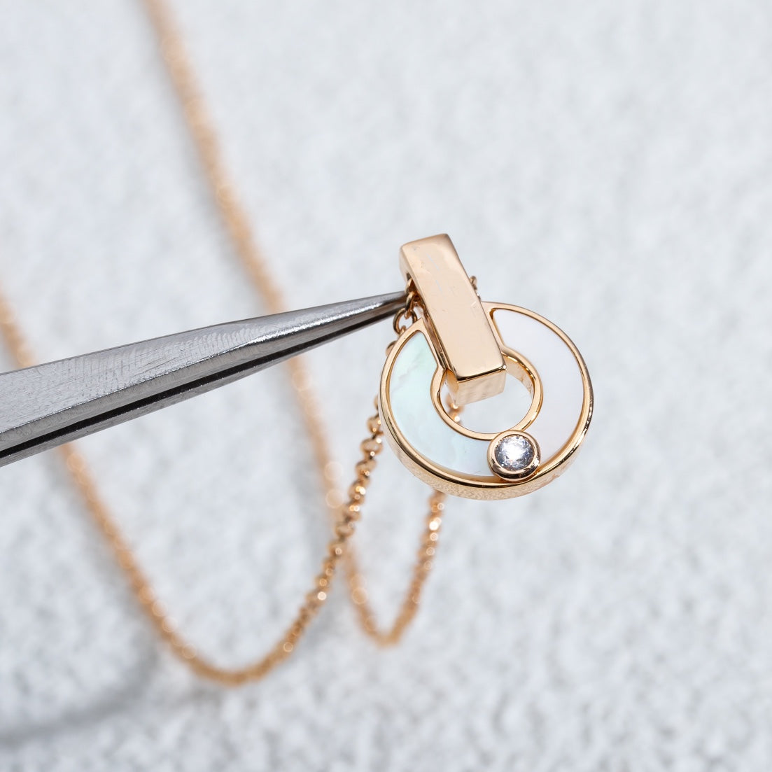 [✨ROSE✨]GARI NECKLACE PINK GOLD MOP