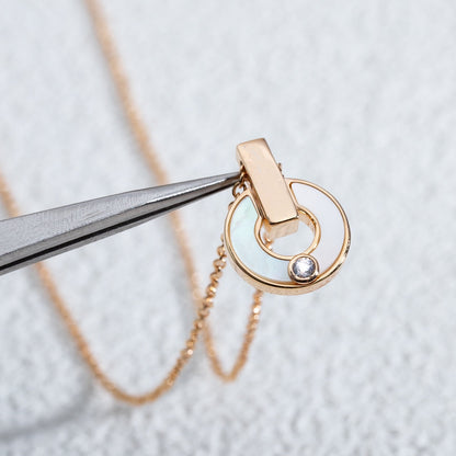 [✨ROSE✨]GARI NECKLACE PINK GOLD MOP
