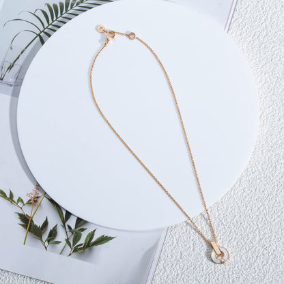 [✨ROSE✨]GARI NECKLACE PINK GOLD MOP