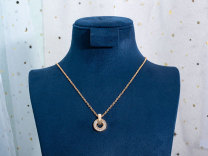 [✨ROSE✨]GARI NECKLACE PINK GOLD DIAMOND