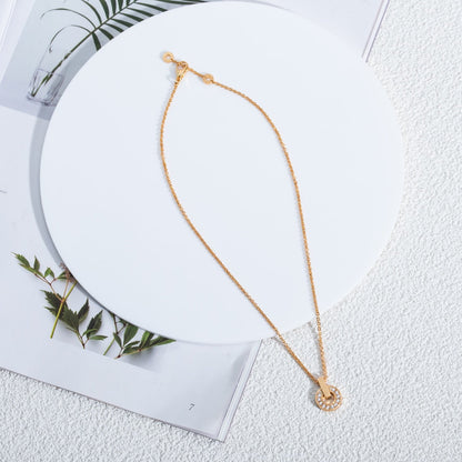 [✨ROSE✨]GARI NECKLACE PINK GOLD DIAMOND