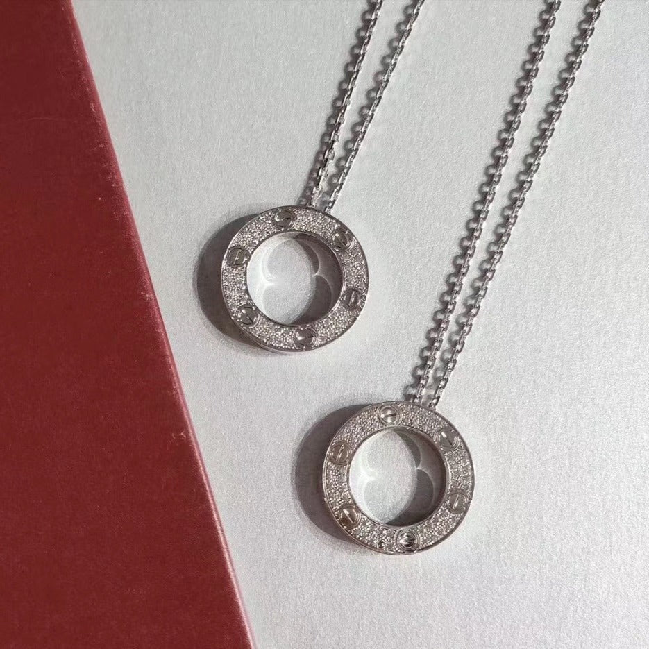 [✨ROSE✨]LOVE NECKLACE ADJUSTABLE SILVER