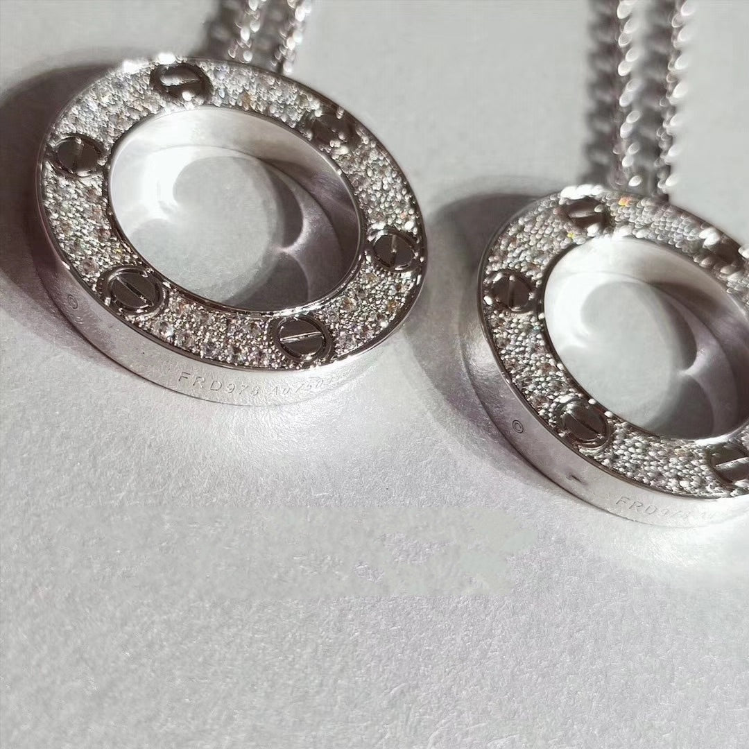 [✨ROSE✨]LOVE NECKLACE ADJUSTABLE SILVER