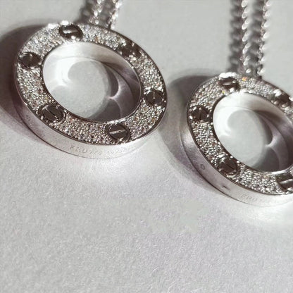 [✨ROSE✨]LOVE NECKLACE ADJUSTABLE SILVER