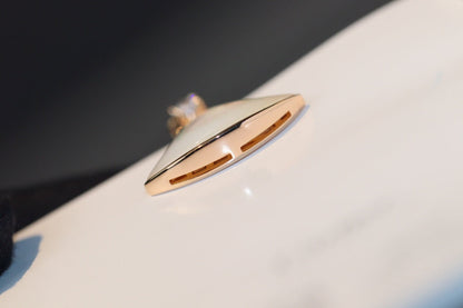 [✨ROSE✨]DREAM NECKLACE WHITE MOP PINK GOLD 1 DIAMOND