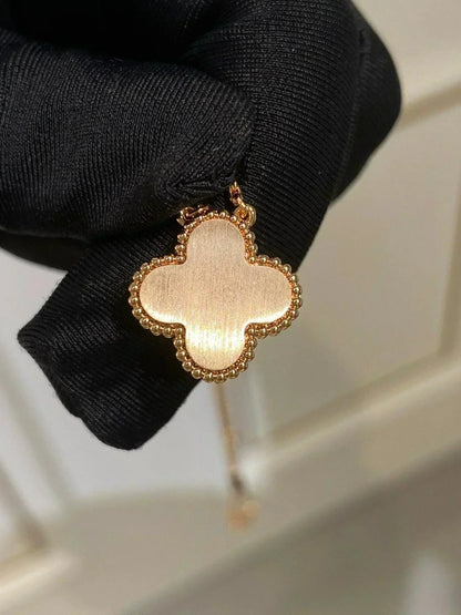[✨ROSE✨]CLOVER 15MM DIAMOND RHODONITE NECKLACE
