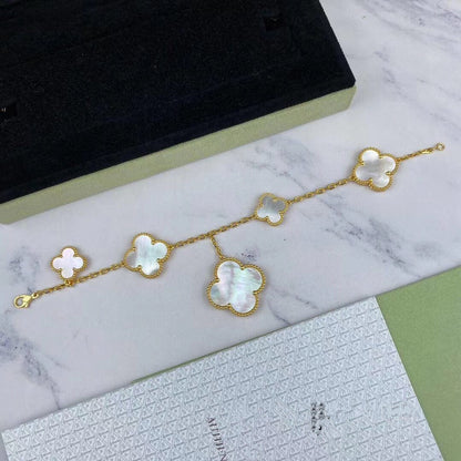 [✨ROSE✨]MAGIC CLOVER MOP GOLD BRACELET 5 MOTIFS