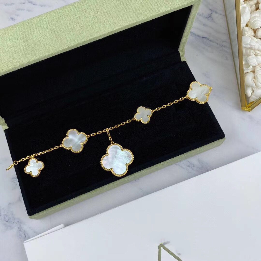 [✨ROSE✨]MAGIC CLOVER MOP GOLD BRACELET 5 MOTIFS