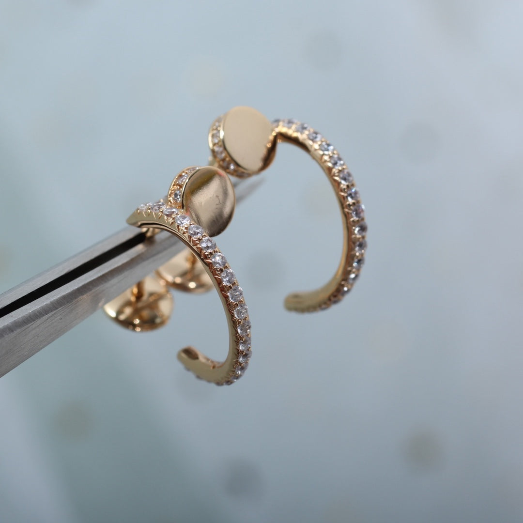 [✨ROSE✨]JUSTE EARRINGS 12.75MM PINK GOLD DIAMOND
