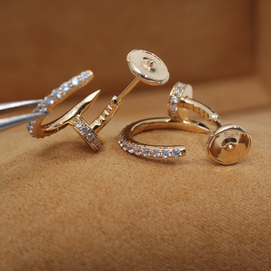 [✨ROSE✨]JUSTE EARRINGS 12.75MM PINK GOLD DIAMOND