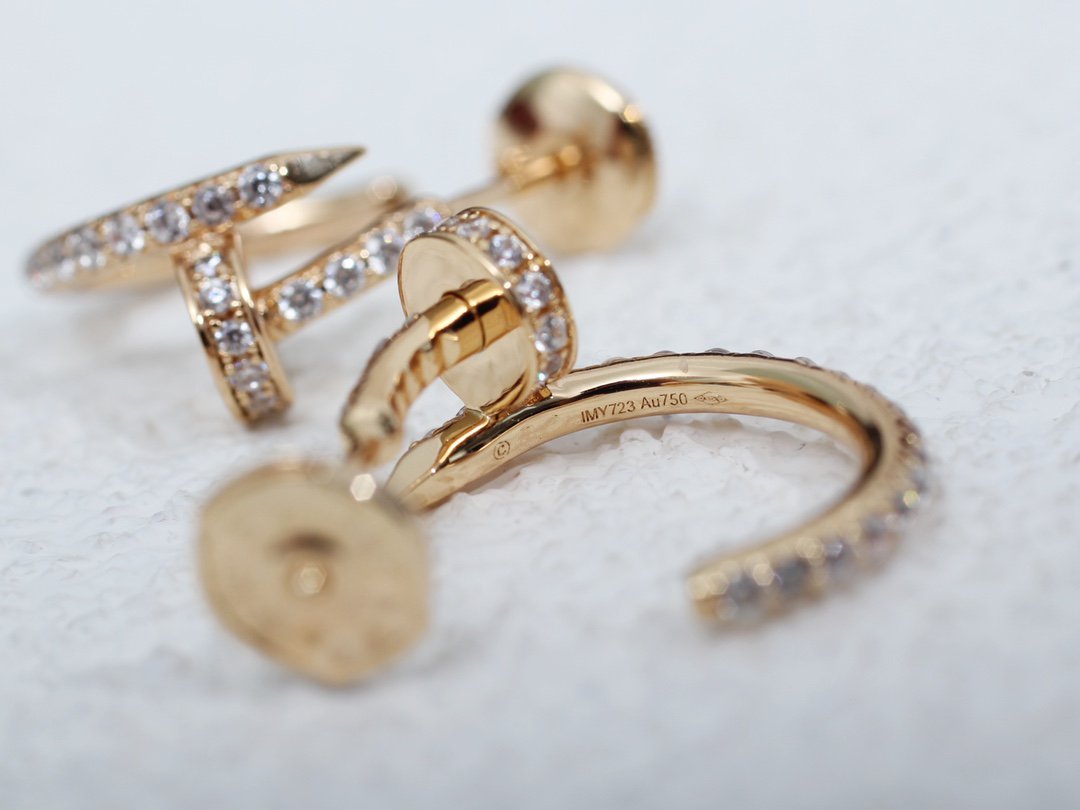 [✨ROSE✨]JUSTE EARRINGS 12.75MM PINK GOLD DIAMOND