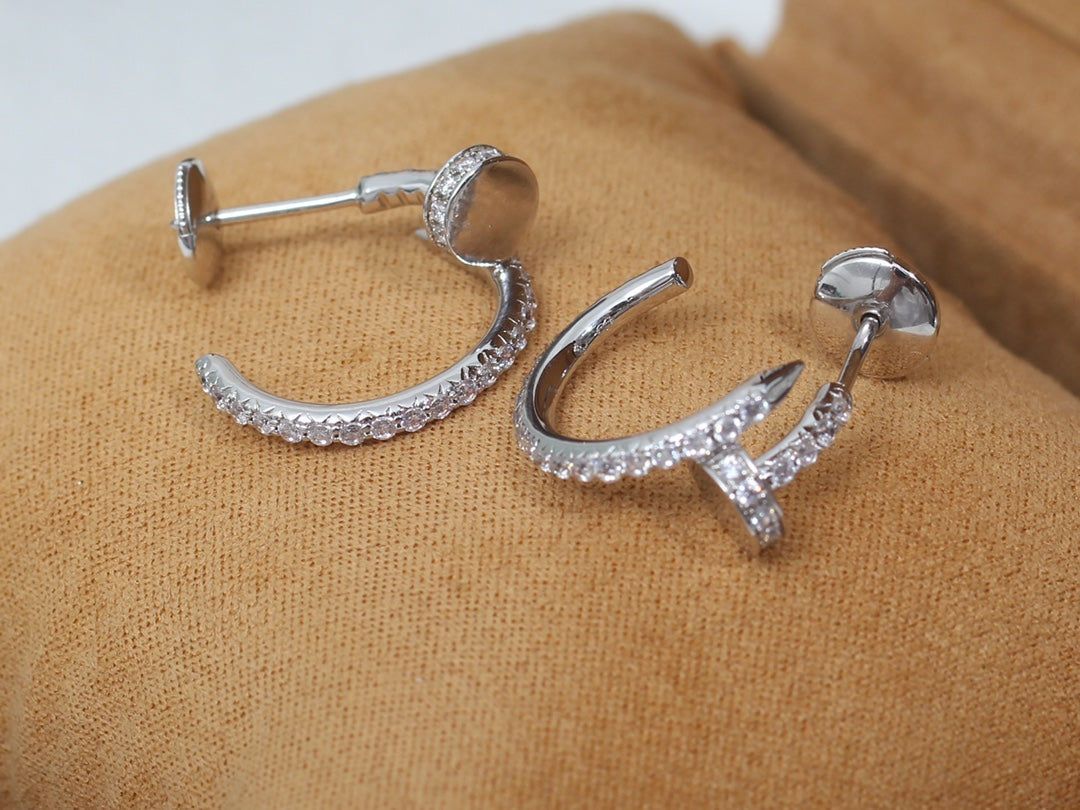 [✨ROSE✨]JUSTE EARRINGS 12.75MM SILVER DIAMOND