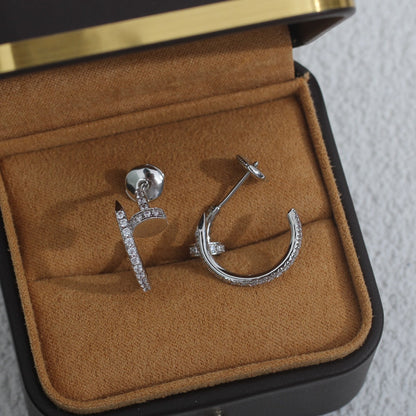 [✨ROSE✨]JUSTE EARRINGS 12.75MM SILVER DIAMOND
