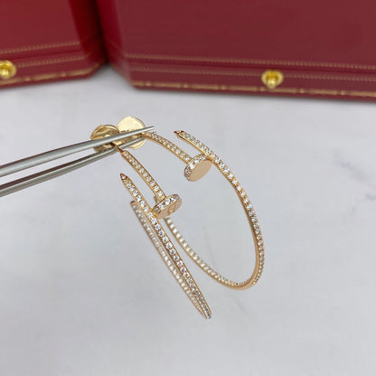 [✨ROSE✨]JUSTE EARRINGS FULL DIAMONDS 1.8MM