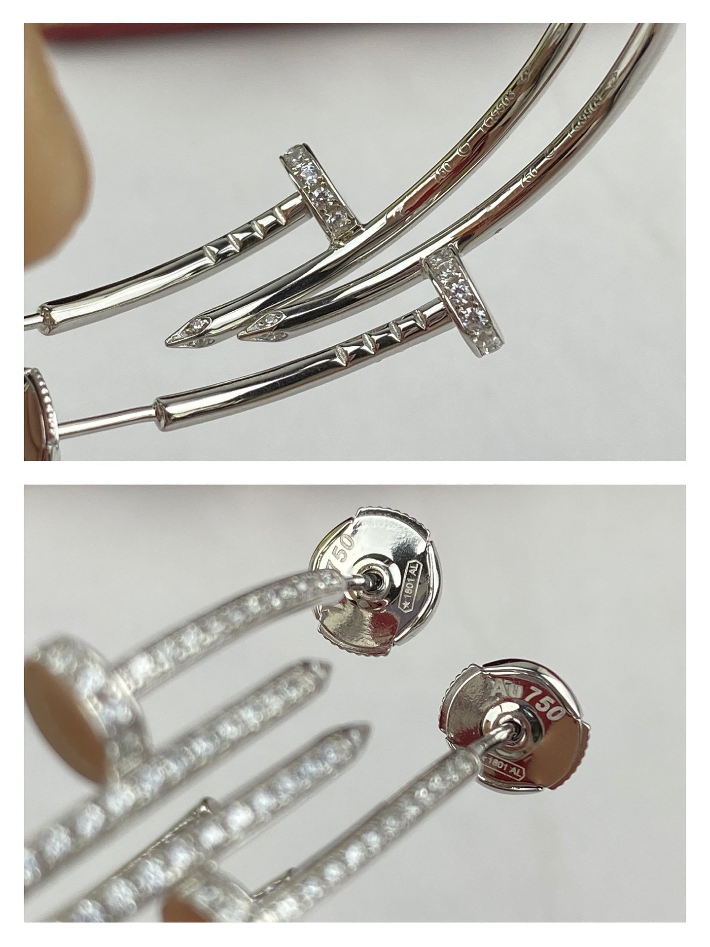 [✨ROSE✨]JUSTE EARRINGS FULL DIAMONDS 1.8MM