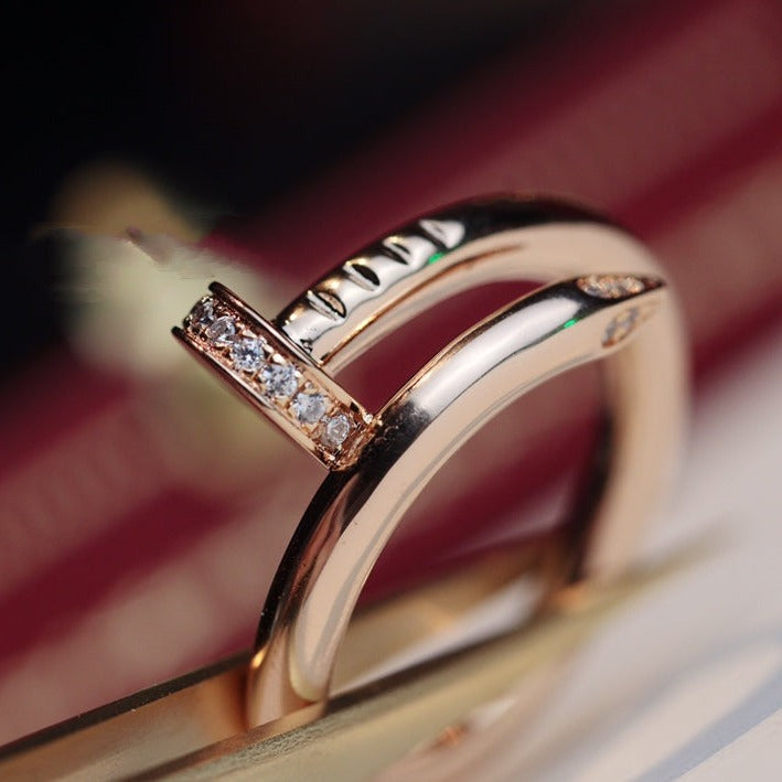 [✨ROSE✨]JUSTE RING 2.65MM PINK GOLD DIAMOND