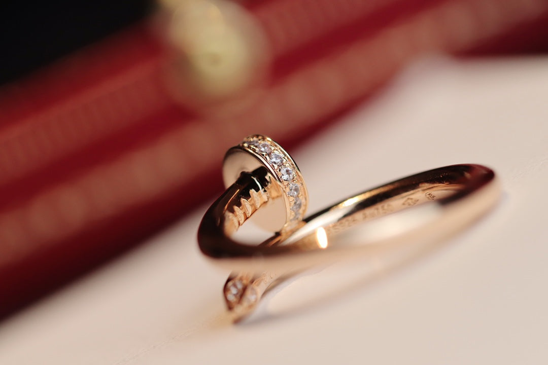 [✨ROSE✨]JUSTE RING 2.65MM PINK GOLD DIAMOND