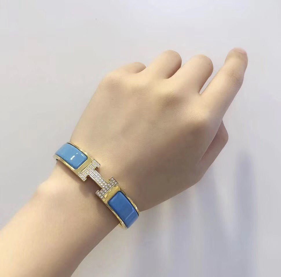 [✨ROSE✨]H CLOUD BLUE BRACELET GOLD DIAMOND